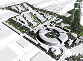 Parque Metropolitano Industrial y Tecnológico de Granada vista aérea de la ordenación