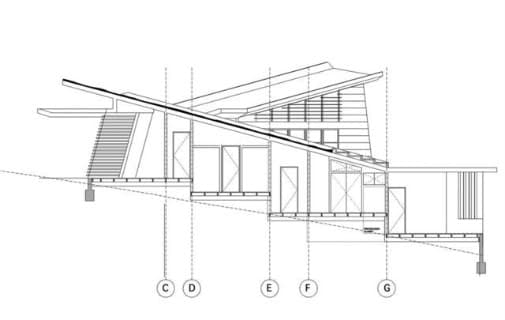 seccion vivienda madera escalonada