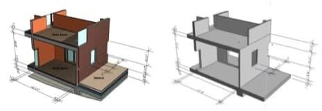 presentación parcial estructura en Archicad