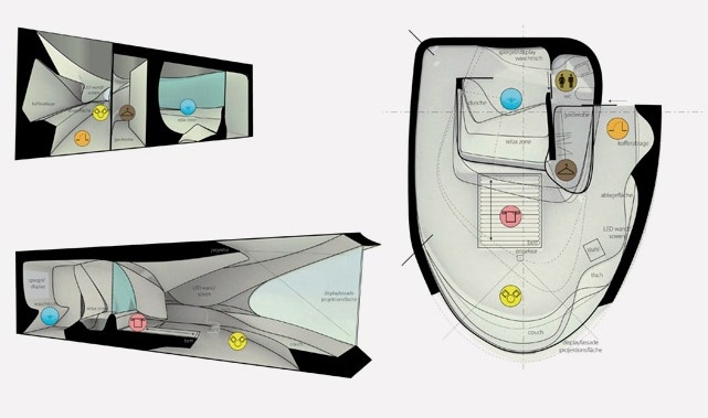 planos de habitacion futurista hotel LAVA
