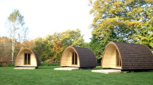 moderna cabaña de madera