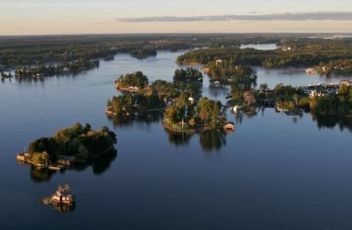 vista aérea de Thousand Islands