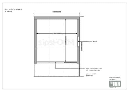 plano de oficina para el jardín