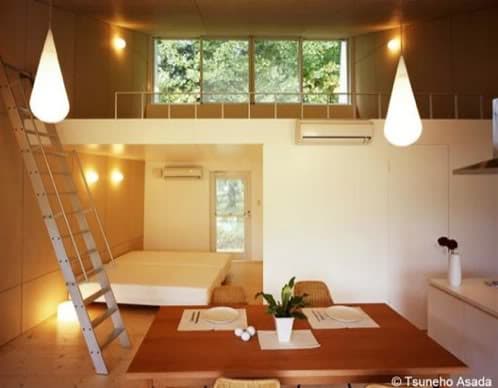 interior casa aluminio con loft