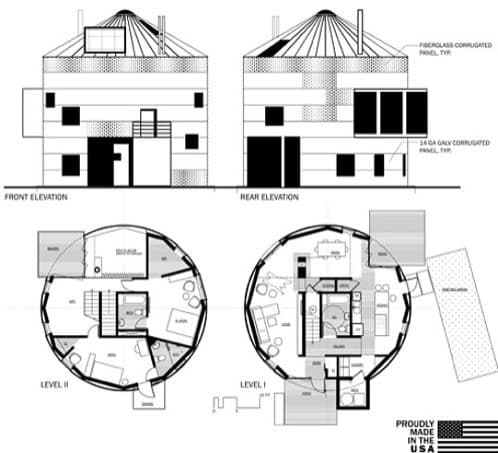 planos casa prefabricada silo
