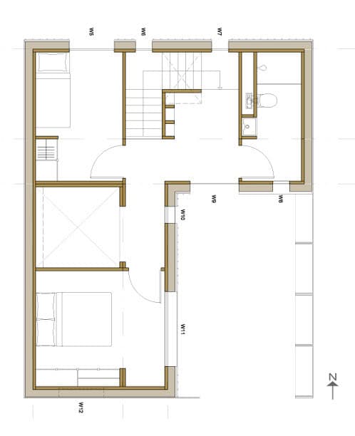 plano planta alta de la vivienda HOUSE