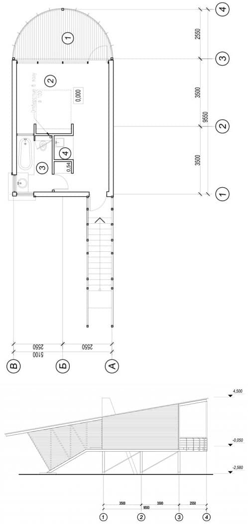 Red Guest Houses de Totan Kuzembaev - Planos