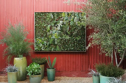 jardin-vertical con paneles modulares