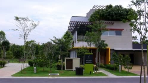 vivienda con cubiertas verdes ajardinadas