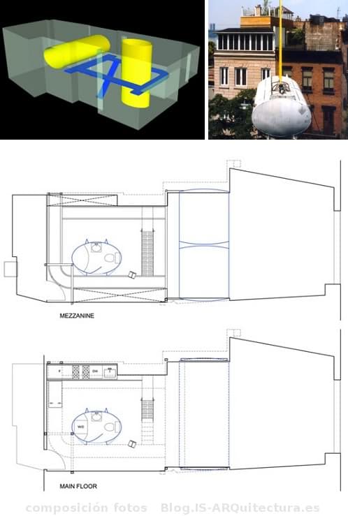 loft-morton-tanque-cisterna-planos de planta y esquema