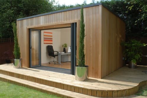 The Qube: modernas casetas prefabricadas casetas-prefabricadas-de-cedro-rojo foto exterior