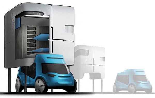 Habitat-MicroHome-casa y coche eléctrico