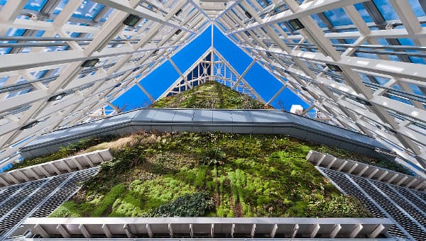 jardín vertical en la Torre de Cristal de Madrid