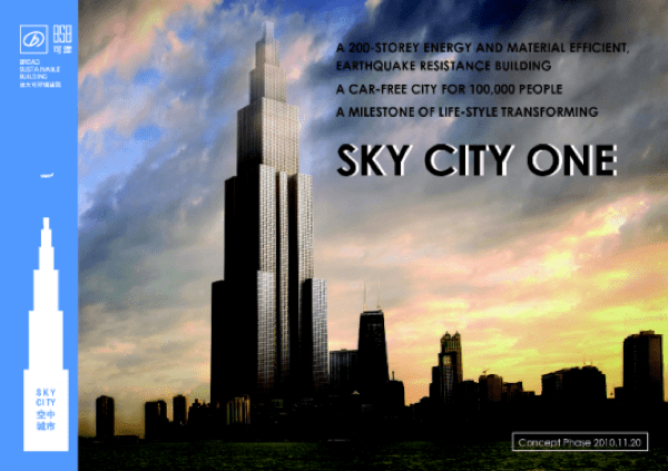 Sky City One torre prefabricada concepto
