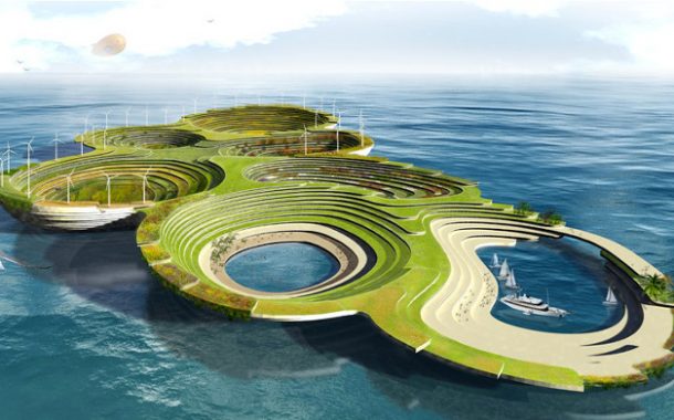 Ciudad ecológica en el mar