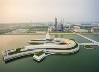 Oficinas Shihlien Chemical Industrial Jiangsu vista aere