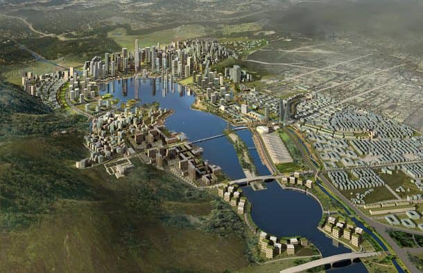 vista aérea del desarrollo sostenible para Changshá