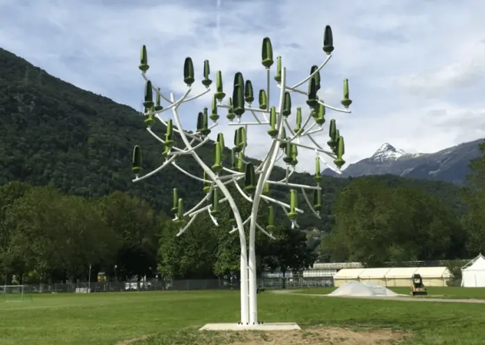 árbol con turbinas - wind tree