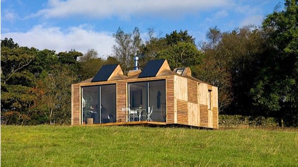 Brockloch-Bothy exterior de casa de módulos prefabricados 