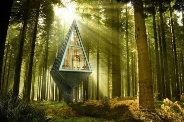 refugio-Pole-House-en-bosque