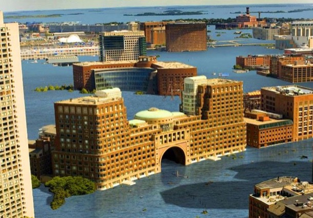 nivel del mar alto en Boston