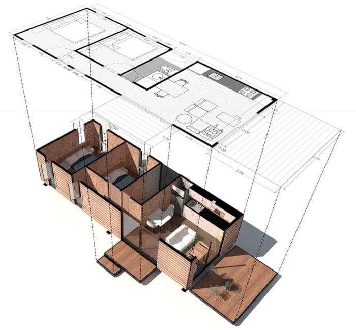 Casa prefabricada VIMOB-modelo-M