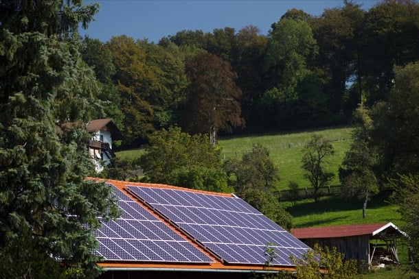 vivienda alemana con paneles solares