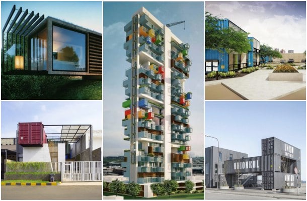 construcción con contenedores