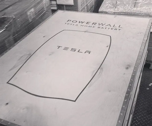 embalaje bateria tesla powerwall