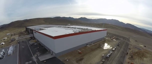vista aérea Gigafabrica Nevada Tesla