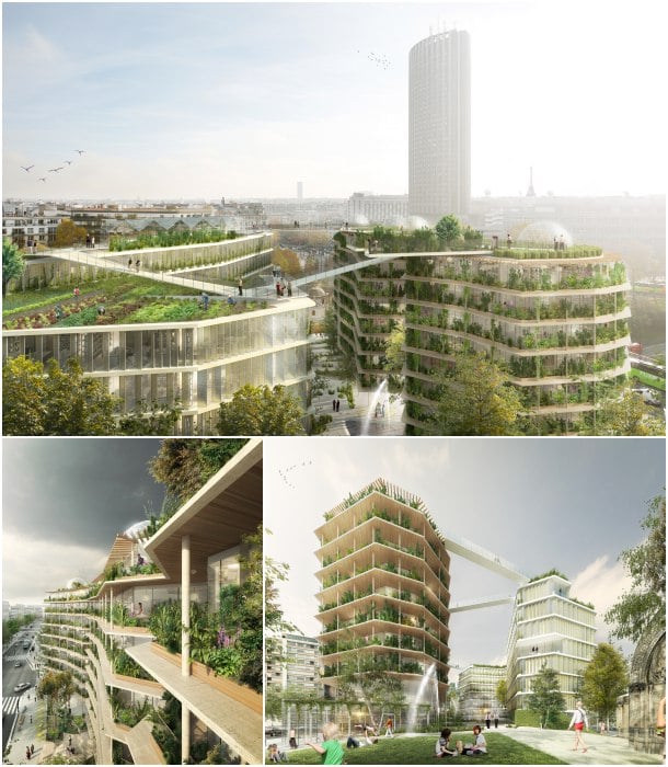 render pasarelas edificios Paris