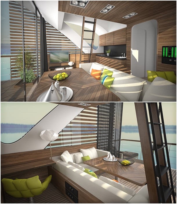 interior apartamento catamaran Salt&Water