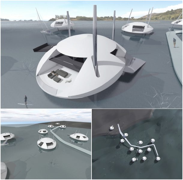 Estructura Flotante Que Funciona Como Casa Solar Tidal House