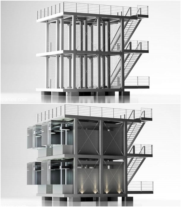 estructura prefabricada para modulos KASITA