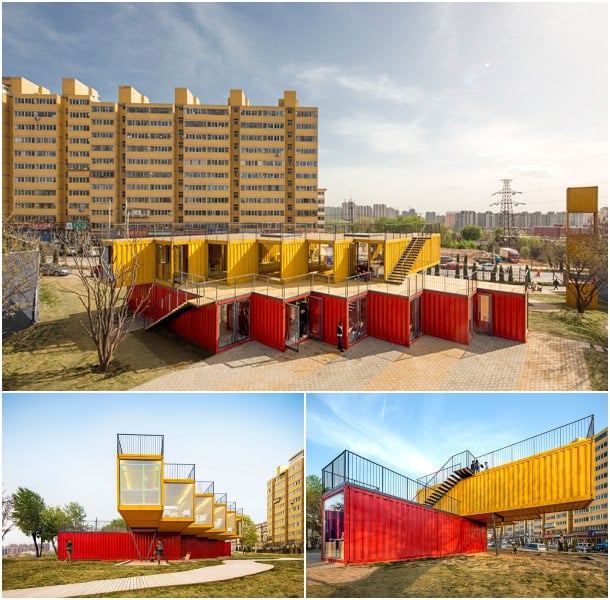 Arquitectura con contenedores para un pabellón temporal en China