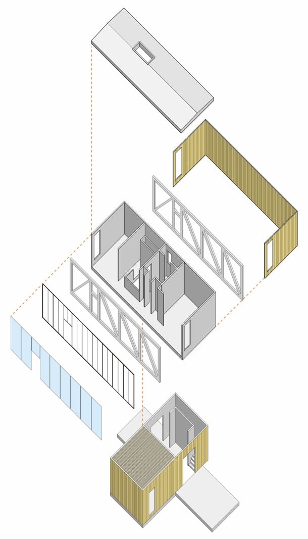 cantilever-house-axonometría