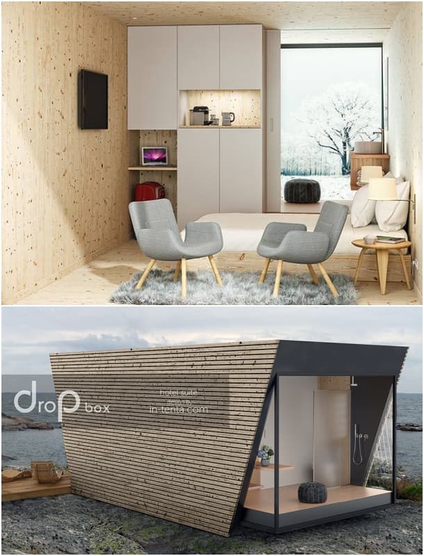 Drop Box habitación para glamping In-Tenta