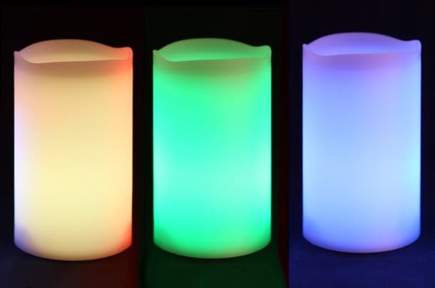 velas solares Frostfire Candlezest colores