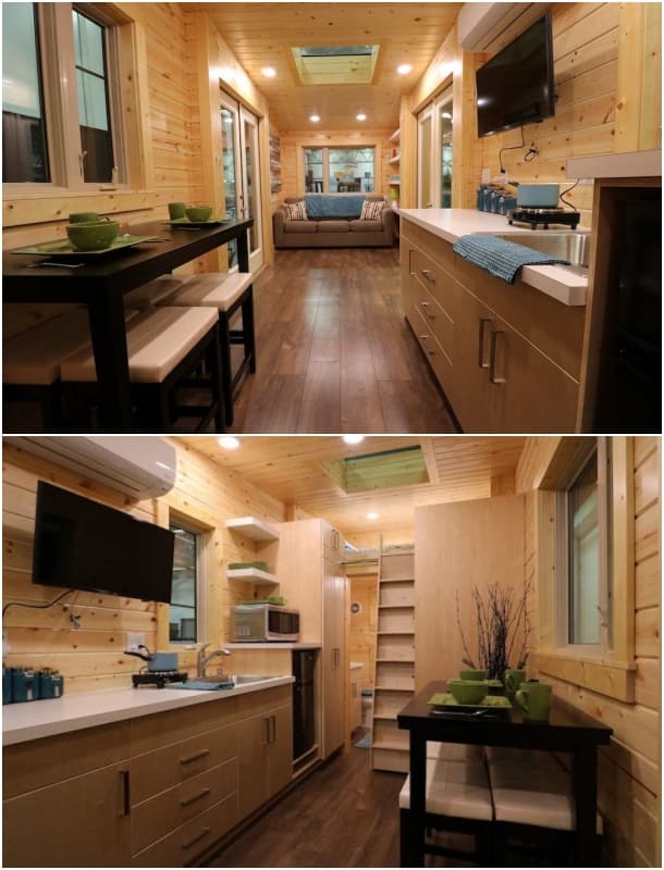 Casita remolque de 20m2, con baño, cocina, y dos camas