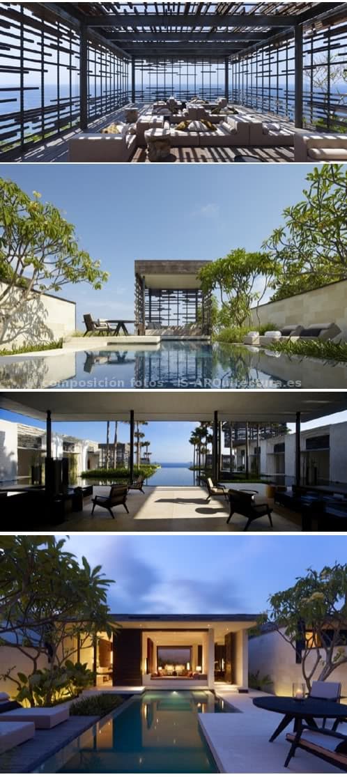 complejo hotelero sostenible en Bali - jardines