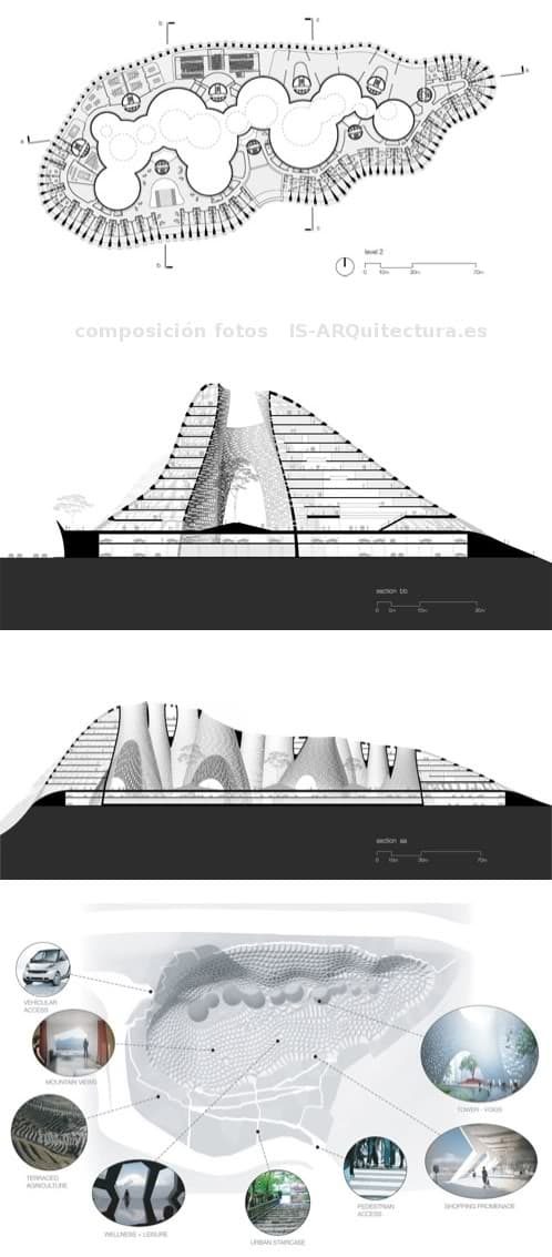 planos edificio montaña LACE Hill