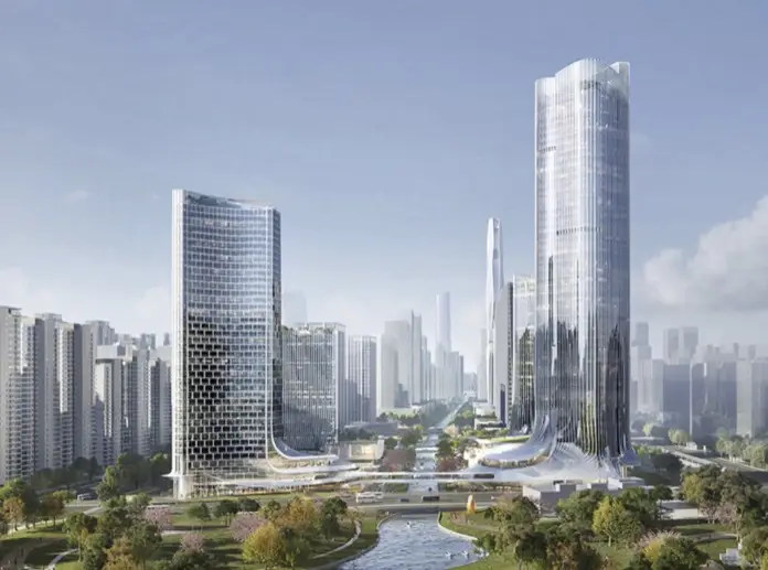 vista central de plan urbano para Nankín