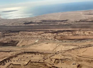 foto aerea movimiento tierras Neom